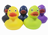 Canards de bain en vinyle personnalisés Hoking avec logo, petits canards flottants cognitifs pour la course, canards en caoutchouc à presser pour bébés, en vrac pour la salle de bain