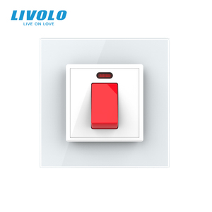 LIVOLO UK 20A 40A interruptor <span class=keywords><strong>de</strong></span> botón <span class=keywords><strong>de</strong></span> <span class=keywords><strong>doble</strong></span> Polo 1Gang circuitos <span class=keywords><strong>de</strong></span> alta carga con neón Blanco/Negro/oro/gris multicolor disponible - Product Image 2