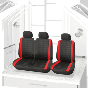 Juego Completo de 5 Fundas Universales para Asientos de Coche YLD, Material de PU, Compatible con Ford Transit Van Truck Renault Peugeot Opel <span class=keywords><strong>Vivar</strong></span> Lorry - Product Image 3