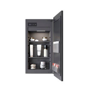 Réfrigérateur de beauté Aodaxin 37x15x70cm 15L, armoire de rangement cosmétique réfrigérée sans givre avec miroir - Product Image 3