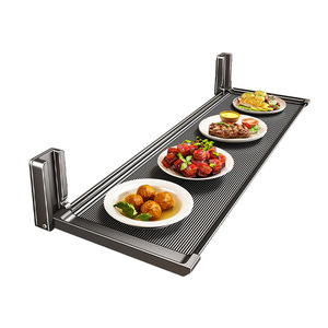 Étagère murale pliable pour cuisine 110-006, étagère de rangement multifonctionnelle pour servir des plats, aucun perçage requis - Product Image 1