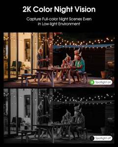 ANRAN 2K güneş güvenlik kamerası, kablosuz WiFi projektör kamera açık, renkli gece görüş, hareket algılama, spot Siren alarmı - Product Image 4