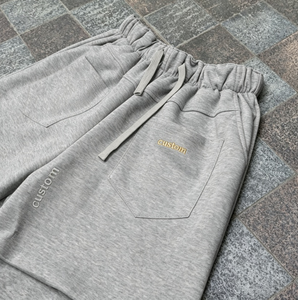 Pantalones Cortos Deportivos de Alta Calidad Personalizados con Cordón Ajustable, Pantalones Cortos de Algodón Terry para Gimnasio, Verano, para Hombre - Product Image 6
