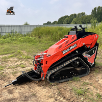 Mini-chargeuse sur chenilles diesel Kubota Euro 5 EPA avec broyeur forestier et tondeuse à gazon