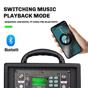 Shupu HT-10 10-Inch Xách Tay Powered Loa Hoạt Động Âm Thanh Lớn 2 Micro Không Dây Bt/USD/USB Cho Các Bên Nhà Điện Thoại Di Động - Product Image 3