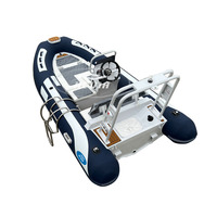 Mini bateau à fond plat de 12 pieds, coque en aluminium, petit bateau de luxe, yacht, loisir, vitesse côtelée, 360 bateaux à vendre europe