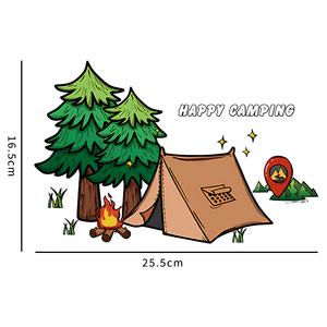 Autocollants créatifs personnalisés <span class=keywords><strong>pour</strong></span> <span class=keywords><strong>camping</strong></span> et aventure en plein air, <span class=keywords><strong>camping</strong></span>-<span class=keywords><strong>car</strong></span> tout-terrain, logos de randonnée, autocollants décoratifs <span class=keywords><strong>pour</strong></span> voiture en plein air - Product Image 2