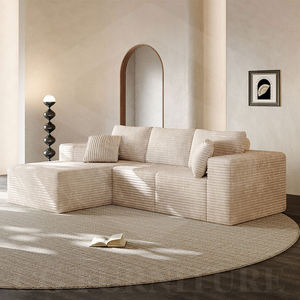Sectional Compressed Fabric Living Room Chaise Compression Couch <b>Memory</b> <b>Foam</b> Modular Vacuum Upholstery - Product Image 4