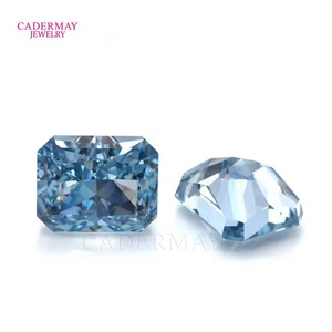 8A chất lượng tuyệt vời cắt mỹ <span class=keywords><strong>Cubic</strong></span> <span class=keywords><strong>Zirconia</strong></span> màu xanh màu 10x12mm rạng rỡ nghiền nát Iced cắt rời đá quý CZ Stones - Product Image 5