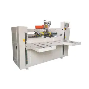 Máquina de coser de caja de cartón semiautomática modelo 2000 servo doble pieza única