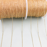 Chaîne fine dorée pour colliers et bracelets DIY, 1 mètre en trois largeurs