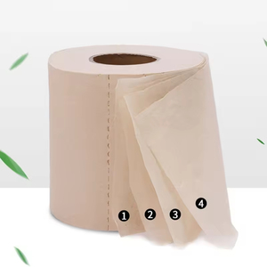 Muestras Gratis, Papel Higiénico de Pulpa de Bambú Virgen Sin Blanquear, Rollo de Papel Higiénico Marrón, Personalizable al por Mayor - Product Image 4