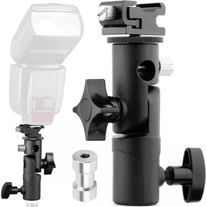 Support flash Kaiyitong E-Type en métal, fixation par griffe, en alliage d'aluminium, accessoire pour support d'éclairage photographique - Product Image 1