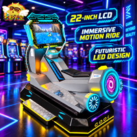 Machine d'arcade de combat aérien pour enfants avec écran LCD 22 pouces, monnayeur, pour centres de divertissement et aires de jeux intérieures