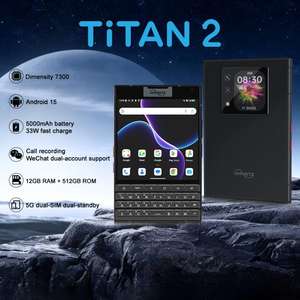 Unihertz Titan 2 : Téléphone Mobile à <span class=keywords><strong>Clavier</strong></span> <span class=keywords><strong>Physique</strong></span> QWERTY 512 Go - Product Image 5