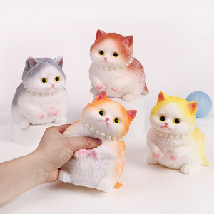 Jouets anti-stress TPR faits main, adorables jouets chaton unisexes pour la réduction de l'anxiété, jouets à presser pour enfants - Product Image 5