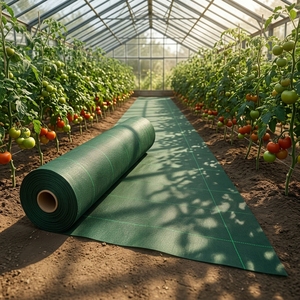 Weed Control Barrier Mat, Green Agricultural Ground <strong>Cover</strong>, PP Woven Anti-Grass Fabric - Product Image 1