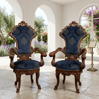 Canapé convertible royal artisanal à une place, structure en teck, rembourrage en mousse, chaise d'appoint de luxe confortable pour salon