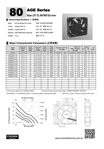 Crown 8025 SERVER O8 DC AXIAL FAN for Induction Cooker - Product Image 2