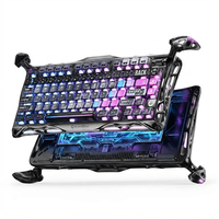 Clavier mécanique sans fil GravaStar Mercury K1 Pro 75% Tri-mode Hot-Swappable Dual Independent RGB Cyberpunk Edition pour le gaming