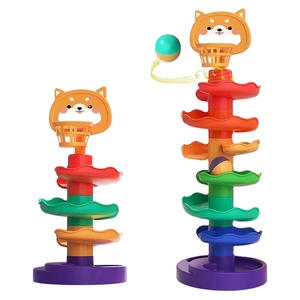 Jeu d'interaction parent-enfant HW TOYS, jeu éducatif coloré, ensemble de jeu, tour tournante, amusement pour bébé, boule roulante - Product Image 1