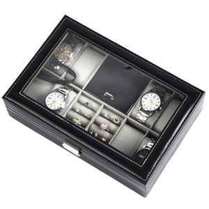 Boîte de montre en cuir de luxe 8 places personnalisable étui en cuir haut de gamme avec des tailles de couleur et de logo uniques - Product Image 3