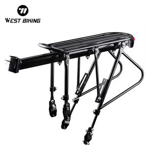 WEST BIKING <span class=keywords><strong>Porte</strong></span>-bagages arrière en acier à dégagement rapide pour <span class=keywords><strong>vélo</strong></span> avec <span class=keywords><strong>porte</strong></span>-bagages et réflecteurs réglables en aluminium pour siège arrière de <span class=keywords><strong>vélo</strong></span> - Product Image 1