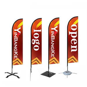 Venta al por mayor, publicidad promocional personalizada, banderas de lágrima de plumas de playa, banderas de plumas personalizables para anuncios de eventos - Product Image 1