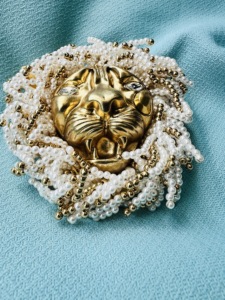 ZX Produit Tendance Design Tête de Lion Avancé Perle Broche Clip d'Oreille Anneau Bijoux Vêtements Polyvalent Unisexe Bijoux Fins Grand Unique - Product Image 6