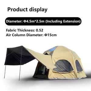 Carpa Inflable para Acampar al Aire Libre, Resistente a la Lluvia y al Sol, para 8-10 Personas, Carpa Esférica Inflable 6+6, Expandible, Venta al Por Mayor OEM - Product Image 3