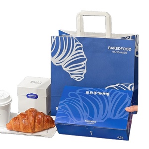 2025 nuevo Pulida diseño personalizado postre para llevar caja reciclable plegable papel de impresión croissant cajas de embalaje - Product Image 5