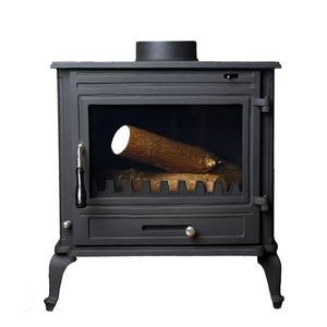 Poêle à bois élégant en fonte avec porte en verre-pour des intérieurs de maison confortables - Product Image 4