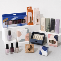 Maniküre-Starter-Set Wasserdichte Verpackung Maßgefertigter Karton Sicherer Innenhalter Anfänger-Nagelsets Prägung Private Label