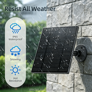 Panel Solar para Cámara de Seguridad de 5W, Micro USB y USB-C, Resistente al Agua IP65, 360 °   Soporte con cable de 9.8 pies, negro, 1 paquete - Product Image 6