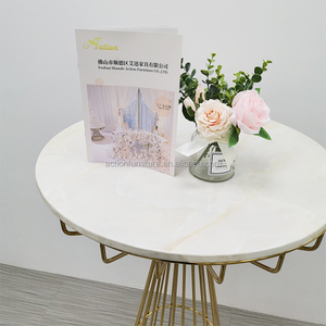 Multicolor Stainless Steel Gold Metal With <strong>Round</strong> Marble High <strong>Table</strong> <strong>Bar</strong> <strong>Stool</strong> for Event Wedding Outdoor Party - Product Image 3