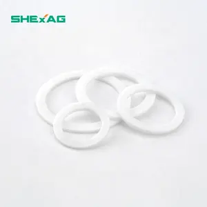 Material PTFE pencuci segel nilon ketahanan korosi kuat warna putih ISO pencuci polos besar bentuk bulat/1000 buah