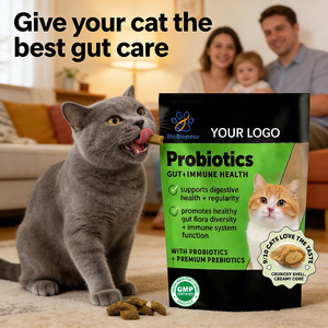 OEM/ODM Probiotiques pour chats en comprimés à mâcher pour la santé intestinale et immunitaire, friandises crémeuses et moelleuses pour la santé digestive, la flore intestinale et le soulagement de la constipation - Product Image 1