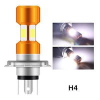 YM BA20D 3-Seitige LED-Leuchten für Motorräder H4 Motorrad-LED-Leuchten Roller 6000K COB Scheinwerfer Nebellichter Wasserdicht 12-85V