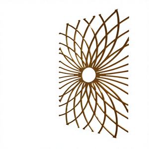 Panneau de séparation mobile en acier inoxydable découpé au laser, style Art Déco moderne, couleur or, taille personnalisée, en promotion - Product Image 1