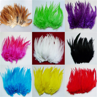 4/6 Plumes de coq rose éclatantes pour l'artisanat, le bricolage, la pêche à la mouche, les boucles d'oreilles, les attrape-rêves, les accessoires de carnaval