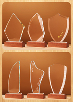 Trophée en cristal personnalisé pour cadeau d'entreprise, Coupe de la Ligue des Champions, gravure souvenir, trophée en cristal vierge