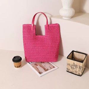 Sac fourre-tout de plage en paille tressée à <span class=keywords><strong>la</strong></span> main pour femme, grand sac décontracté d'été en paille, sac à bandoulière pour <span class=keywords><strong>la</strong></span> plage - Product Image 5