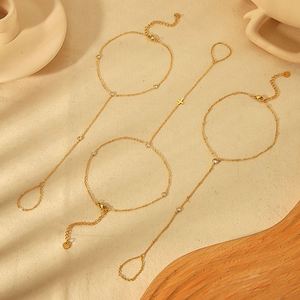 Bracelet de cheville simple, bijou de plage d'été pour femme, orné d'une fine chaîne de cheville et de perles - Product Image 3