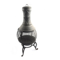 Pot de cheminée d'extérieur en fonte, en maille Bronze, pour foyer de jardin