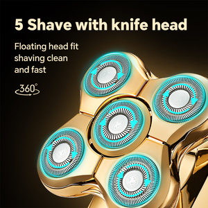 Afeitadora eléctrica de cinco y nueve cuchillas con función de lavado, máquina especial para afeitado de cabeza, herramienta divina para auto-afeitado - Product Image 5