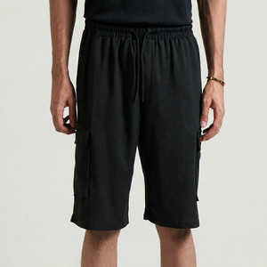 Pantalones Cortos Nuevos de Felpa 100% Algodón, Pantalones Cortos por Debajo de la Rodilla para Hombre, Pantalones con Múltiples Bolsillos, Pantalones Cortos Cargo de Verano para Hombre, Precio al por Mayor - Product Image 1