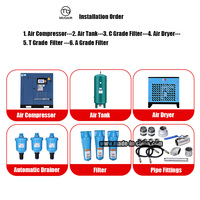 Secador de Aire Comprimido de Grado Industrial con Sistema de Filtración Multietapa y Drenaje Automático Electrónico para Taller/Fábrica