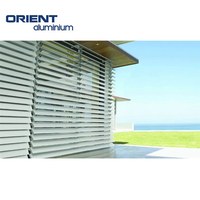 Ombrage de soleil en alliage d'aluminium, 100mm x 50mm, guidon coulissant en alliage d'aluminium, pour fenêtres, personnalisé
