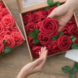 Artificial Flowers <strong>Roses</strong> Real Looking <strong>Fake</strong> <strong>Roses</strong> with Stem for DIY Wedding Bouquets Arrangements Party Party Home Decorations - Product Image 6