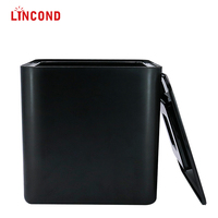 Lincond logo Personnalisé Carré Double Couche En Plastique Bière Seau à Glace Avec Couvercle